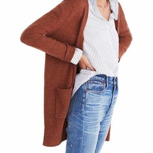 Madewell Kent Cardigan in Rust, Size XS